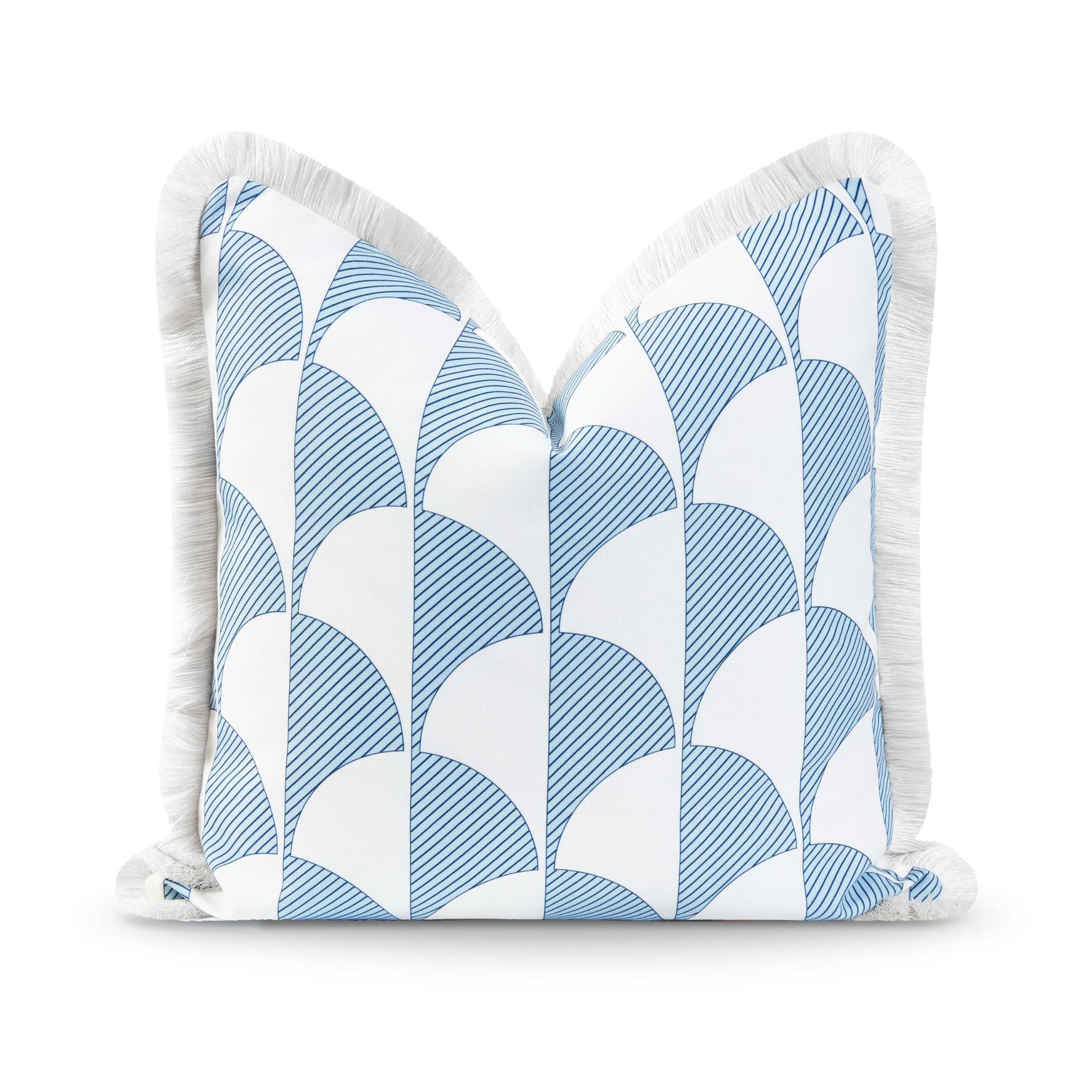 Hofdeco Premium Coastal Hampton Style Patio Indoor Outdoor Pillow Cover Only, 20"x20" Water Resis... | Amazon (US)