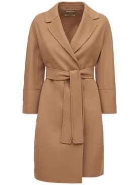 'S Max Mara - Arona belted wool coat - Pale Camel | Luisaviaroma | Luisaviaroma