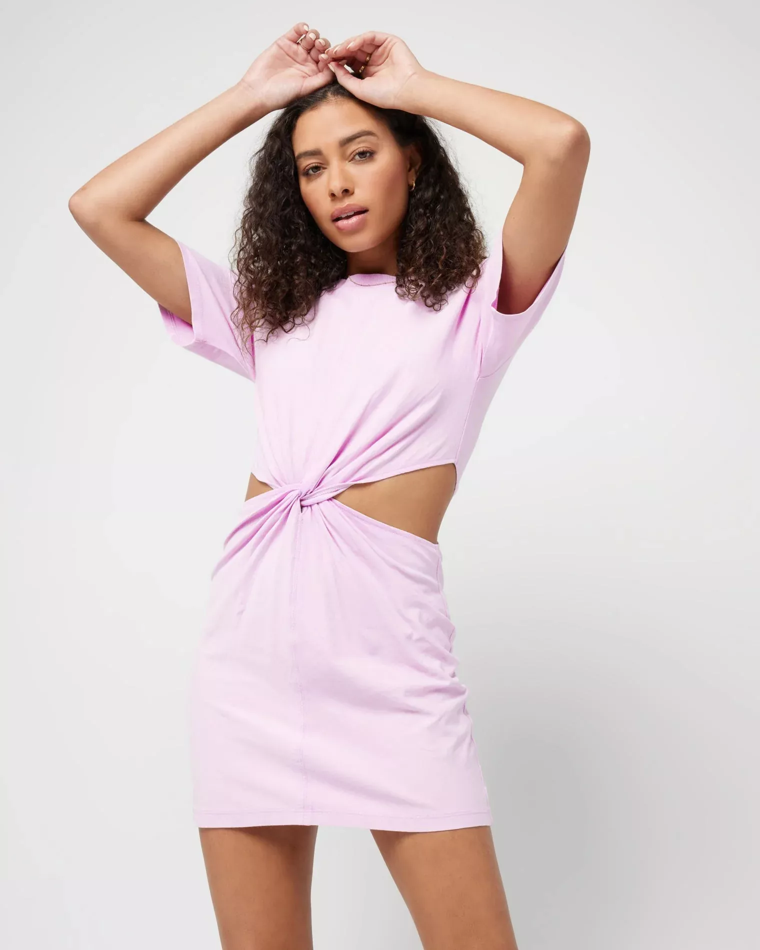 Knotted cut out t hotsell shirt dress