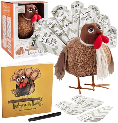 Turkey On The Table Thanksgiving Activity for Kids and Families (Includes Book, Turkey, Pen, &amp; 13... | Amazon (US)