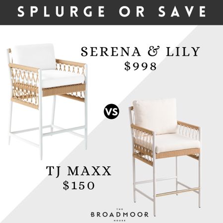 Splurge or save?


Serena and lily, Serena and lily counter stool, TJ Maxx, look for less, counter stool, rattan furniture 

#LTKSeasonal #LTKHome #LTKStyleTip