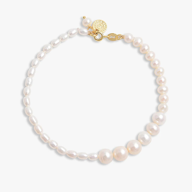 Asymmetrical Gold Vermeil Pearl Bracelet | Victoria Emerson