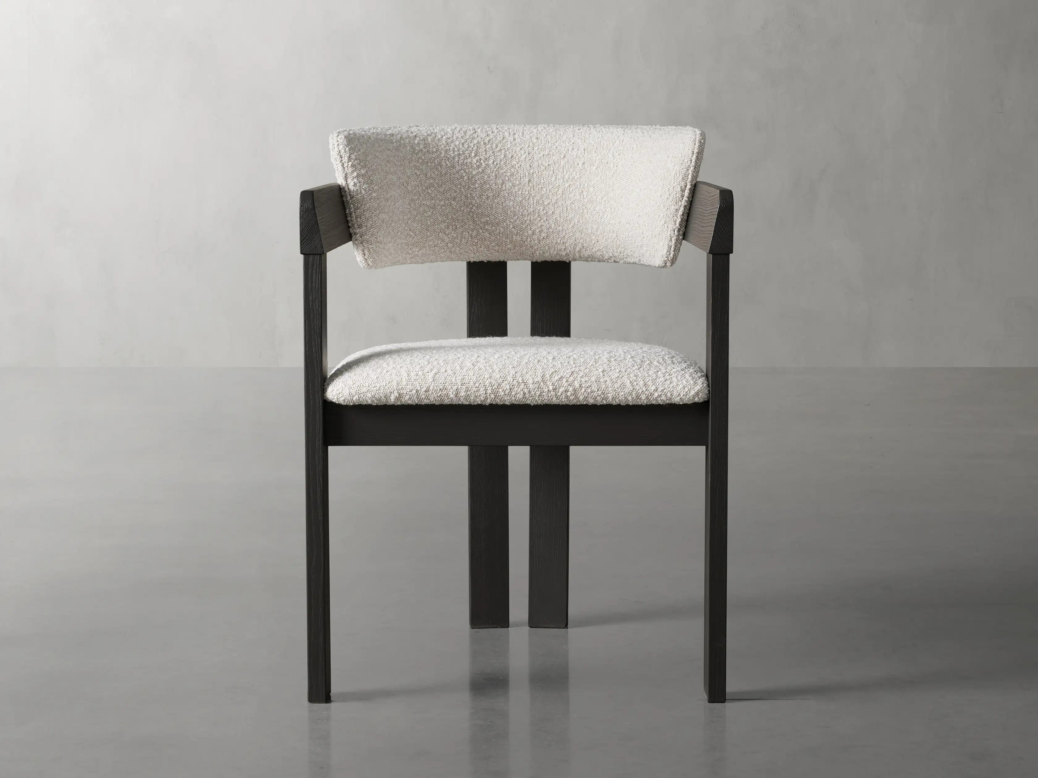 Rodin Dining Arm Chair in Avalon Natural / Vesuvio Black | Arhaus