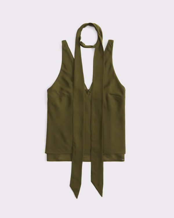 V-Neck Scarf Cami | Abercrombie & Fitch (US)