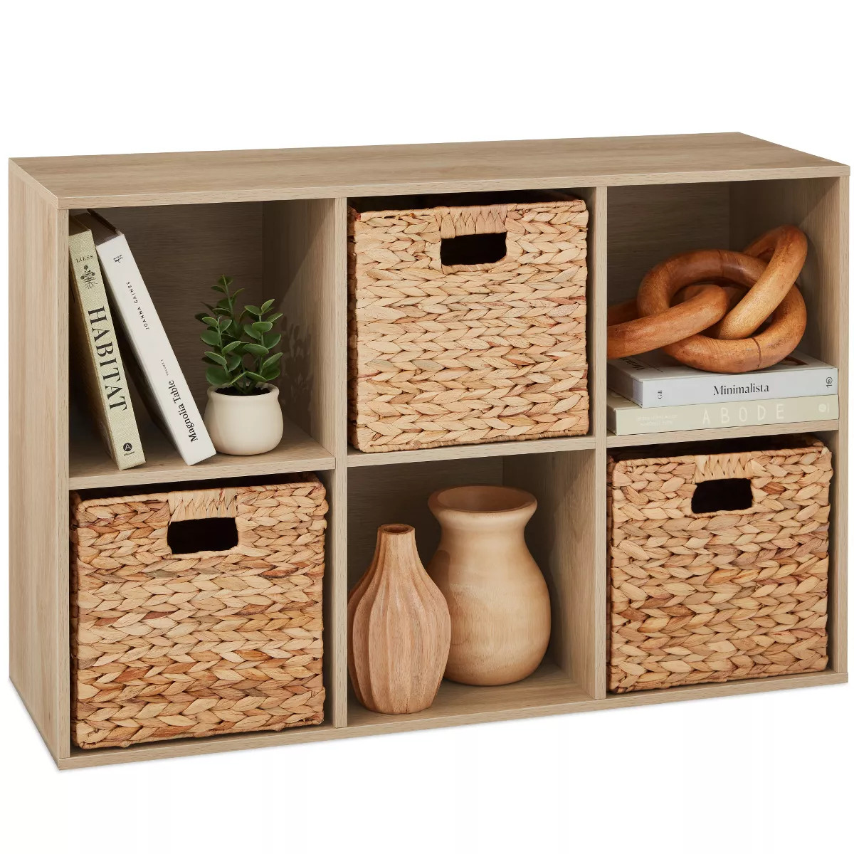 Best Choice Products 6-Cube Bookshelf, 11in Display Storage System, Organizer w/ Removable Back P... | Target