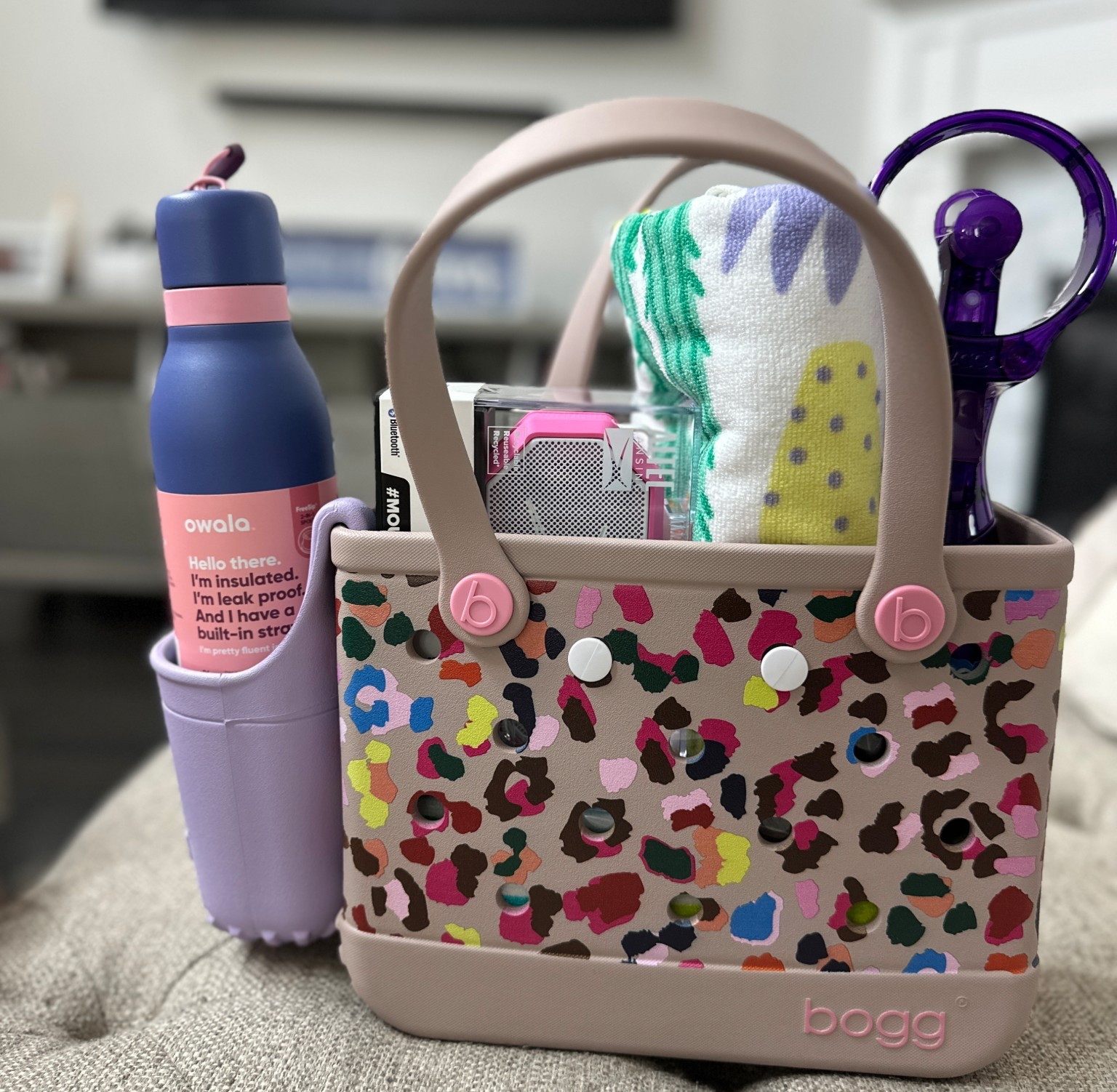 It’s beach season! This Bogg bag is a great option to store all you need without having to tote around a big bag! Carry all your essentials. #boggbag #bogg #bags #beachessentials #beach 