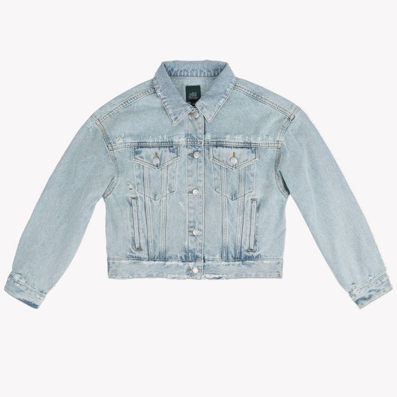 Cropped Denim Trucker Jacket - Wild Fable&#8482; Light Blue XS | Target