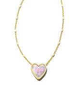 Love U Gold Pendant Necklace in Ivory Mother-of-Pearl | Kendra Scott
