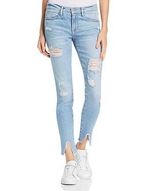 Frame Le Skinny De Jeanne Split Hem Skinny Jeans in Highgate | Bloomingdale's (US)
