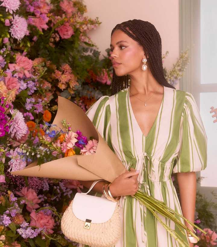 Stone Woven Wicker Crossbody Bag with Scarf | New Look | New Look (UK)