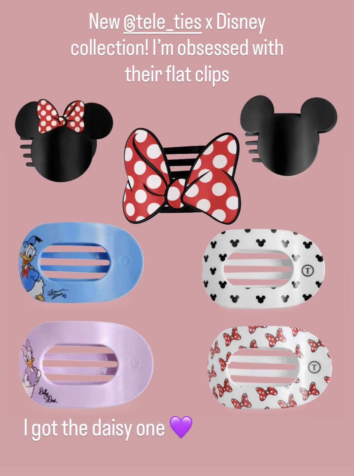 @Teleties x Disney collection 
Flat clips, claw clips, hair ties, silk scrunches and more 

#LTKkids #LTKbeauty #LTKstyletip