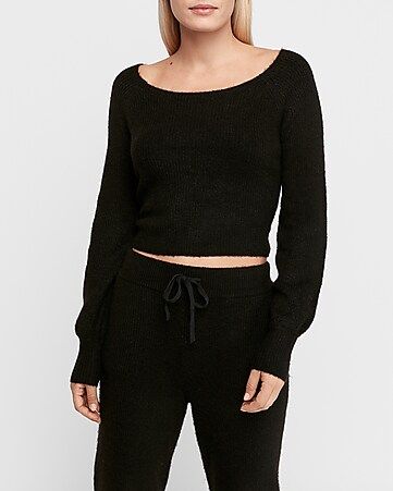 cozy cropped ribbed sweater | Express