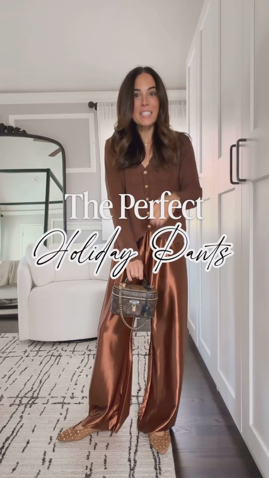 🤎✨ The holiday pants you didn’t know you needed. These feel like pajamas but look designer — soft, silky, and they don’t wrinkle 🙌🏻They totally give Aritzia vibes but they’re only $35. Perfect for holiday parties, date nights, or even dressed down with sneakers.

Follow my LTK @mrscasual on the @shop.LTK app to view this post and get my exclusive app-only content!