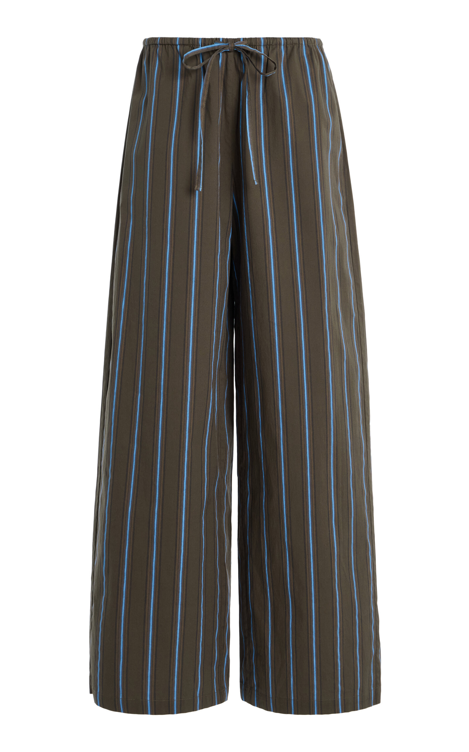 STAUD Mateo Striped Cotton Pants - Moda Operandi | Moda Operandi (Global)
