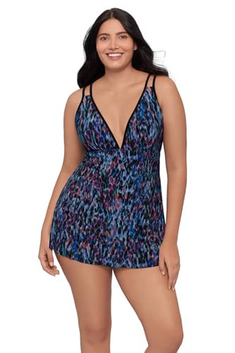 TrimShaper Womens Built-in Tummy Control Tracey Swimdress with Adjustable Side Tie, Mystic Skin, 16W | Amazon (US)