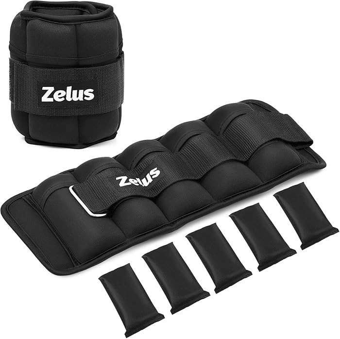 ZELUS 1 Pair Adjustable Ankle Weights, 2 4 6 8 10 lb Modularized Leg Weight Straps for Women Men,... | Amazon (US)