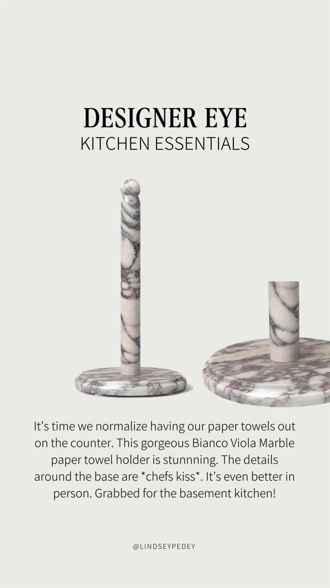 It’s time we normalize having our paper towels out on the counter. This gorgeous Bianco Viola Marble paper towel holder is stunnning. The details around the base are *chefs kiss*. It’s even better in person. Grabbed for the basement kitchen!

#LTKSaleAlert #LTKfoodie #LTKHome
