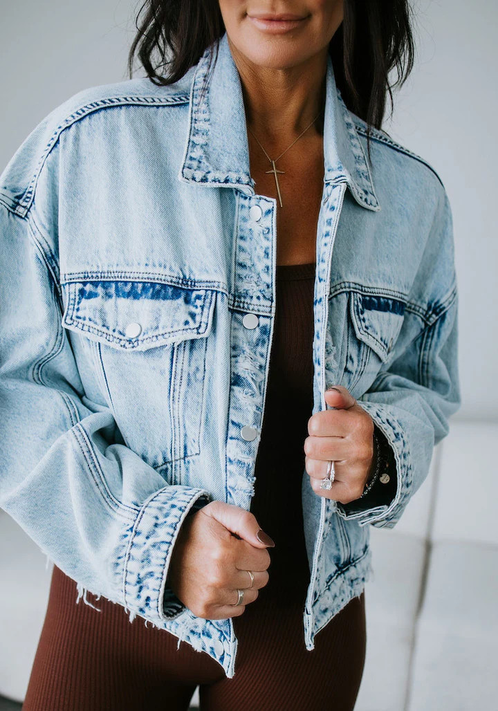 Sophia Denim Jacket by Lily & Lottie | Lauriebelles