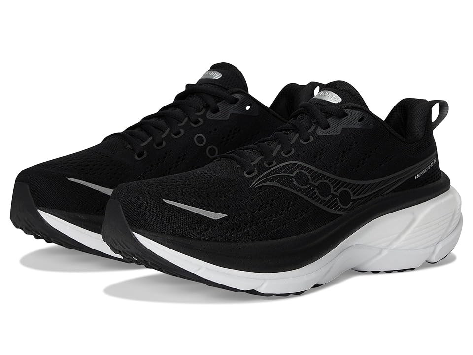 Saucony Hurricane 25 Women's Running Shoes Black/White: 12 D - Wide | Zappos.com
