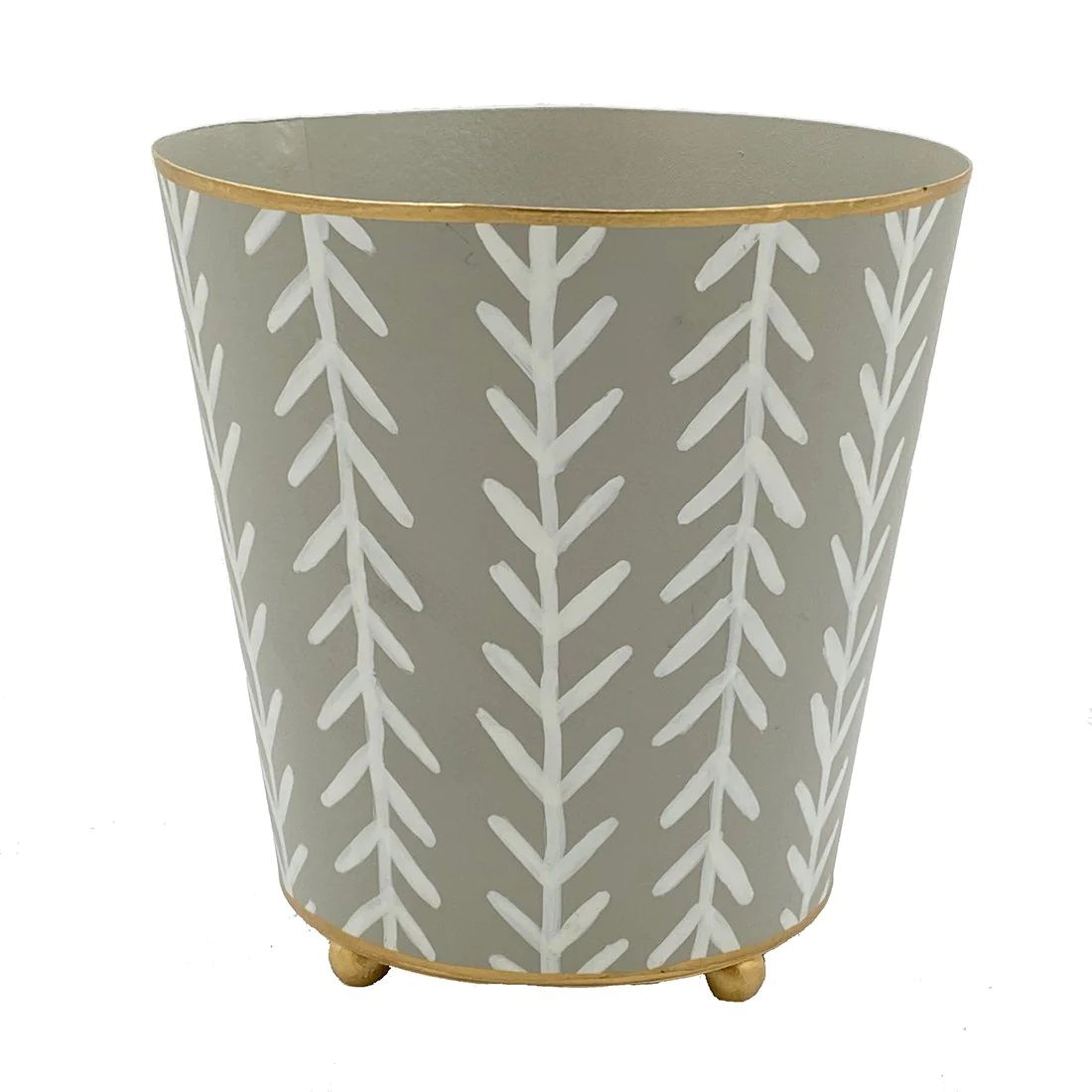 Grey Directions Round Cachepot | Dashing Trappings