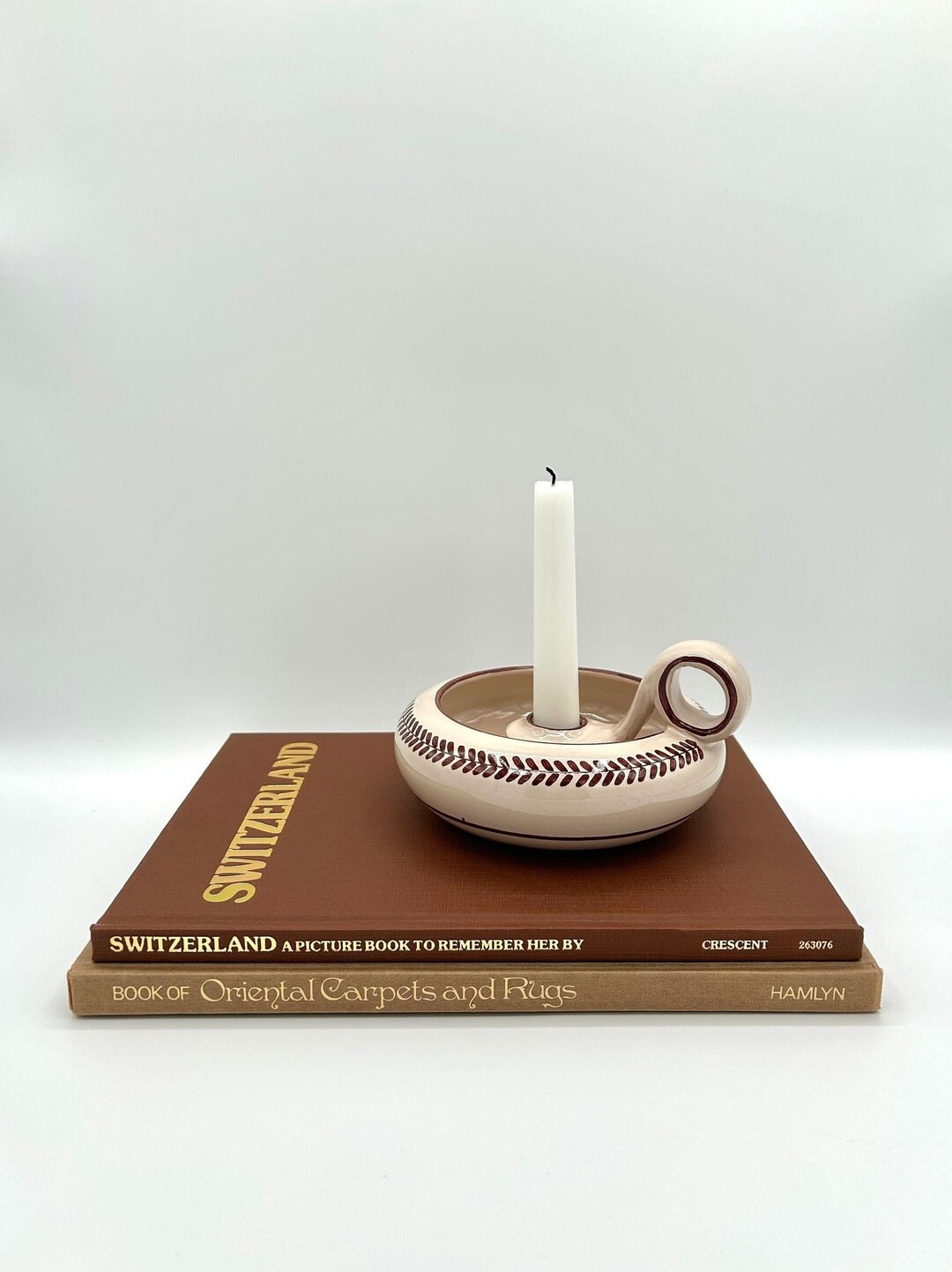 Vintage Neutral Browns & Tans Coffee Table Book Stack of 2 - Etsy | Etsy (US)