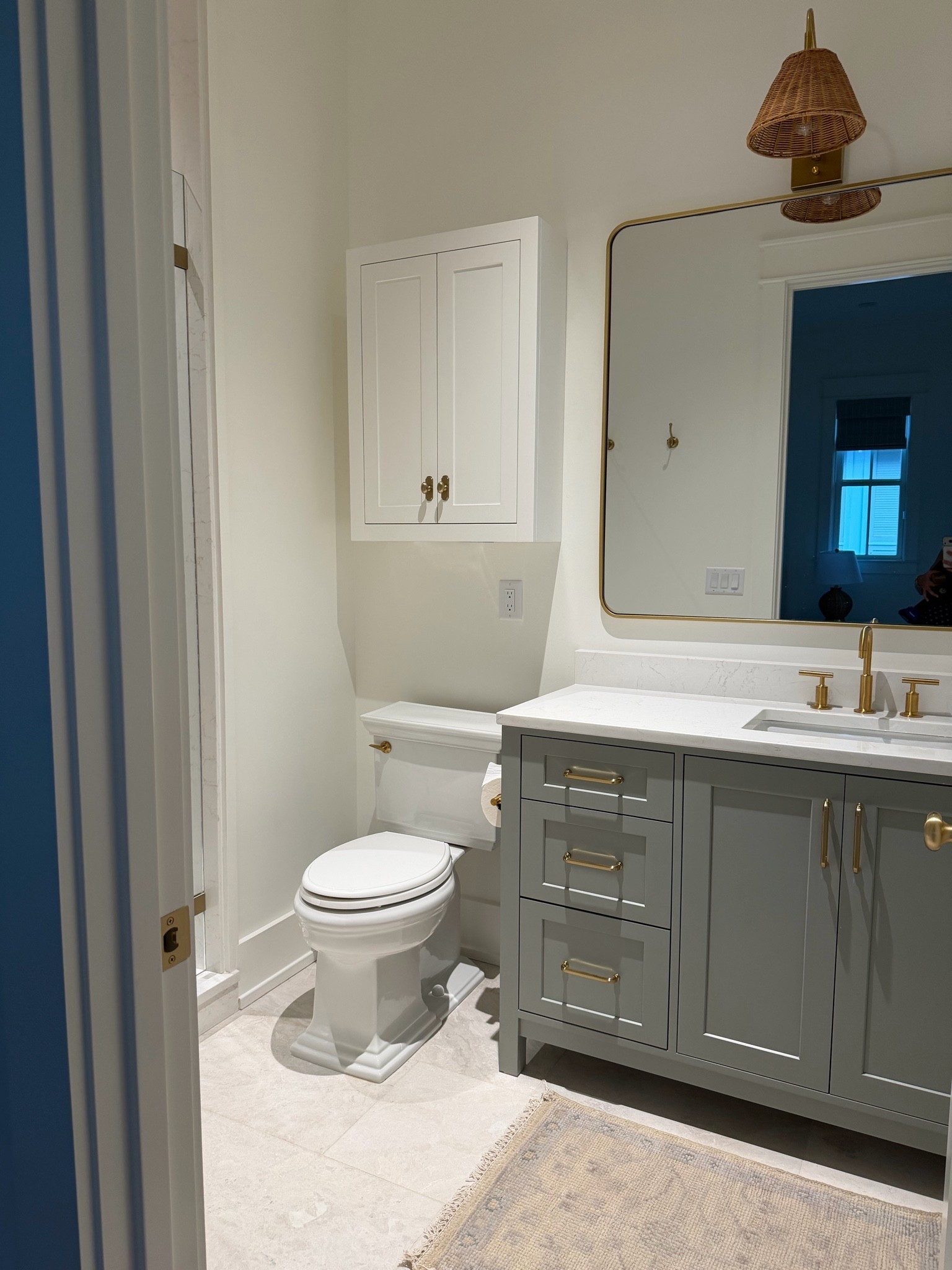 Beach house bath + cabinet storage!

#LTKHome