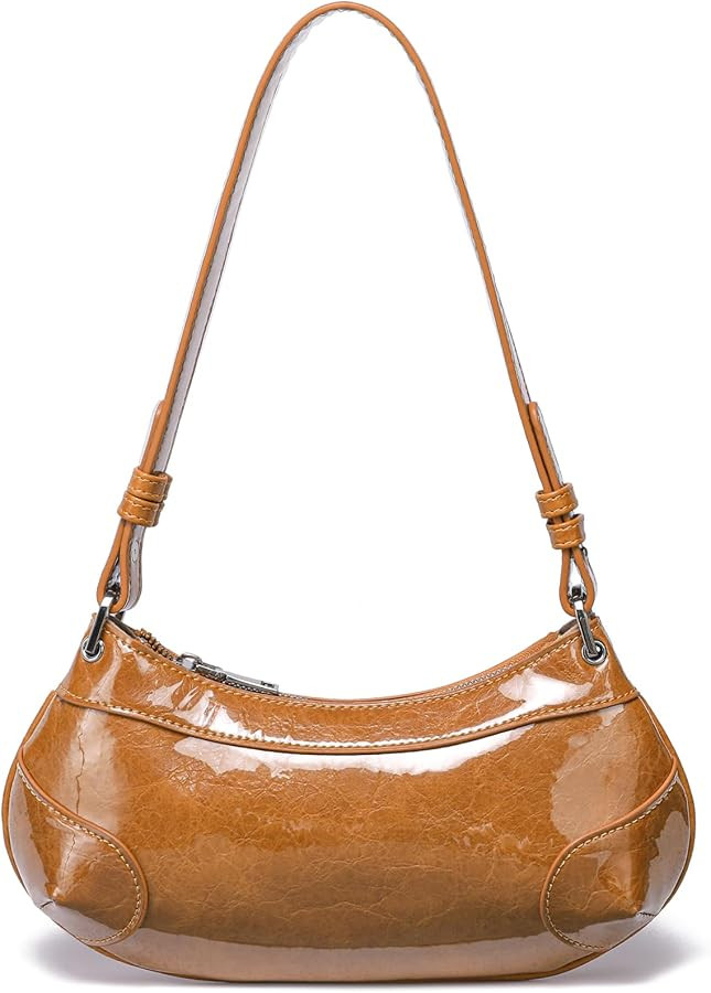 Small Shoulder Bag TPU Leather Y2K Purse for Women | Amazon (US)