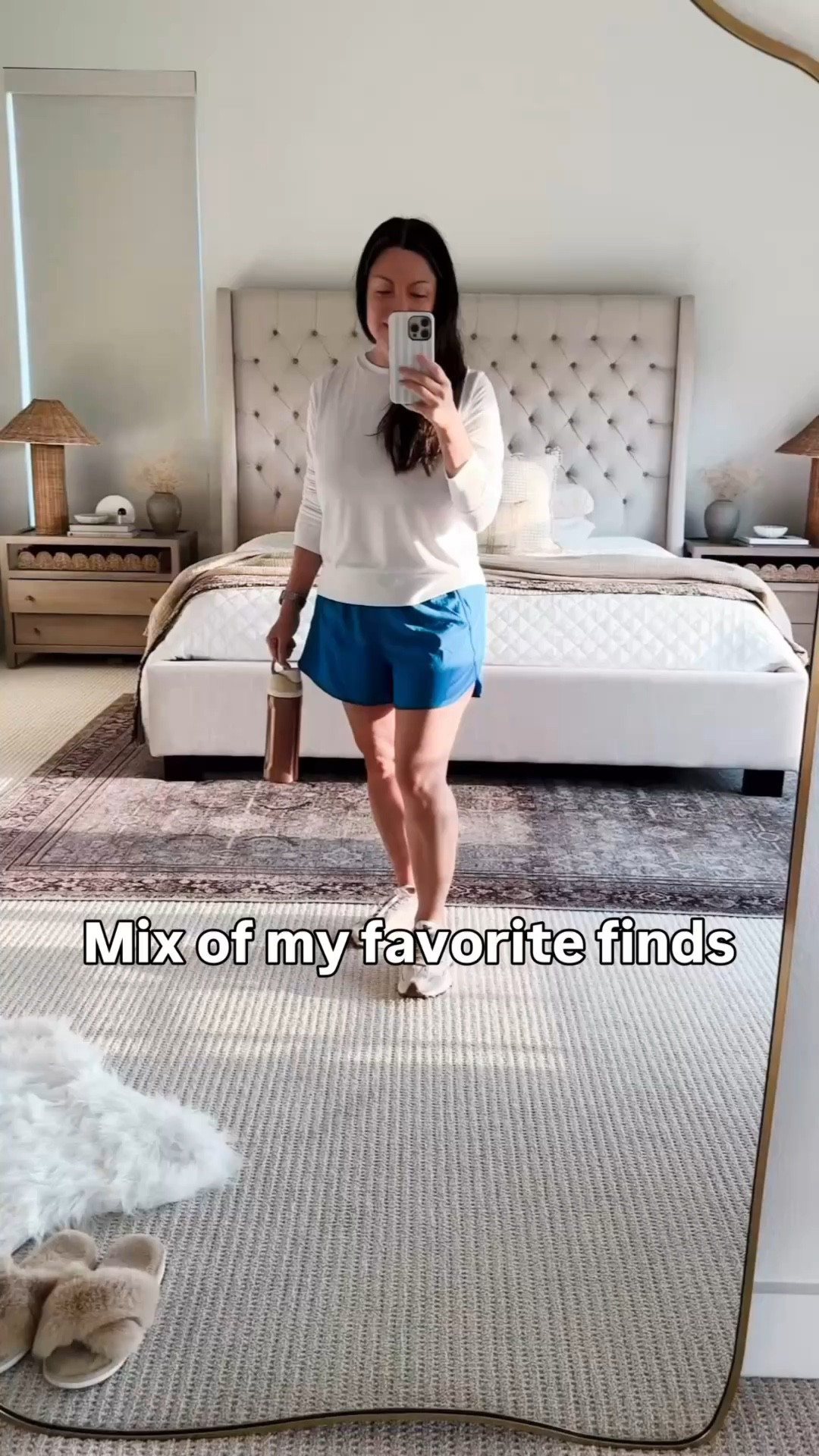 Easy everyday outfit you’ll reach for on repeat — lightweight long sleeve, comfy athletic shorts and neutral new balance sneakers that go with everything. This is one of those effortless outfits perfect for errands, gym, busy mornings, walks or just everyday mom life. I love mixing affordable finds with pieces I already wear on repeat to keep outfits simple but still put together. Spring outfit, travel outfit  Follow me on LTK for daily outfit ideas, home decor and Amazon finds.

#LTKootd #LTKActive #LTKvlog