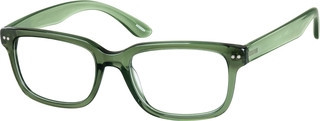 Zenni Rectangle Prescription Glasses Green Plastic Full Rim Frame | Zenni Optical (US & CA)