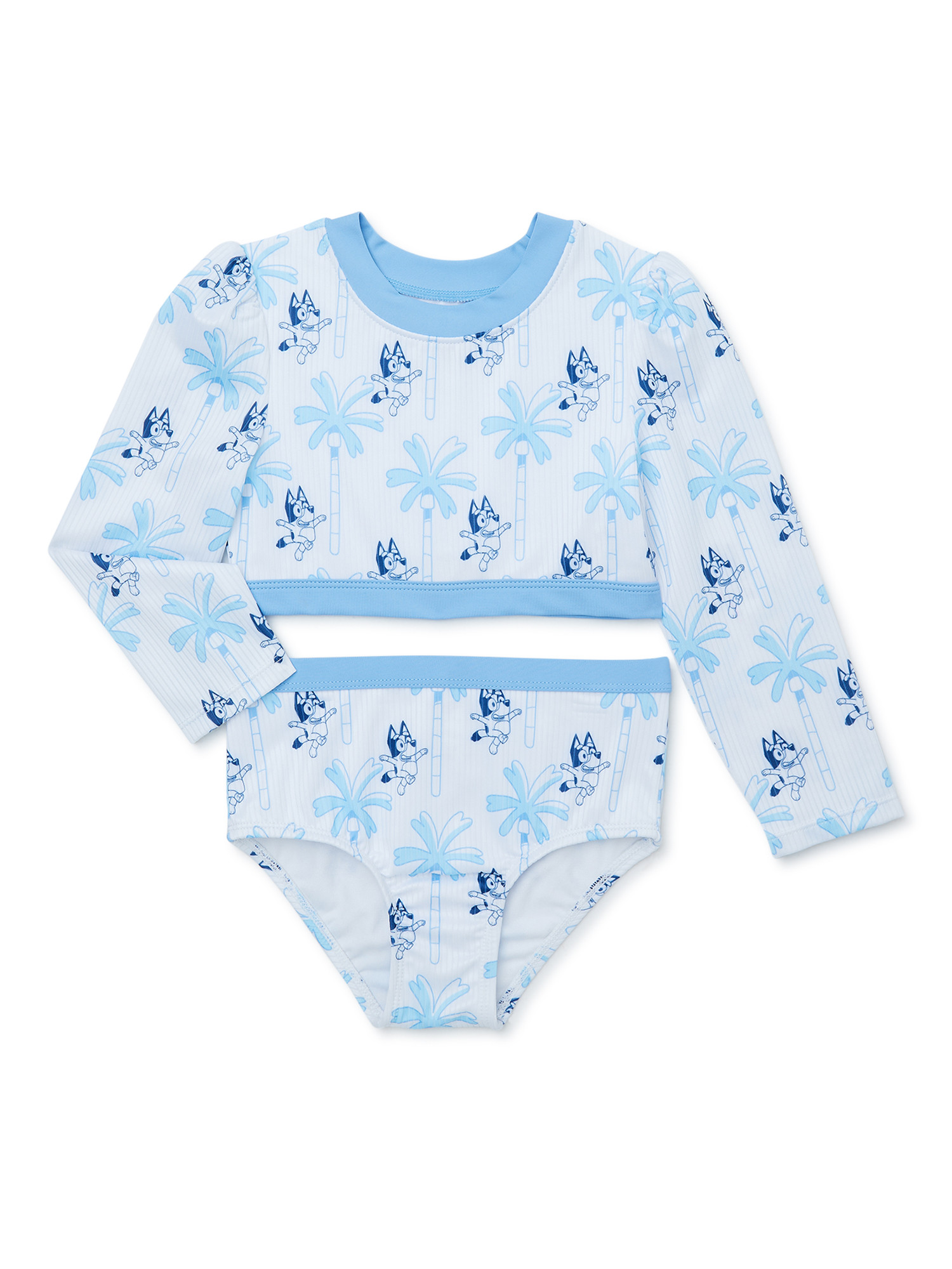 Character Toddler Girl Long Sleeve Rashguard Swim Set, Sizes 12M-5T - Walmart.com | Walmart (US)