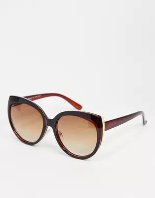 AJ Morgan cat eye sunglasses in brown | ASOS (Global)