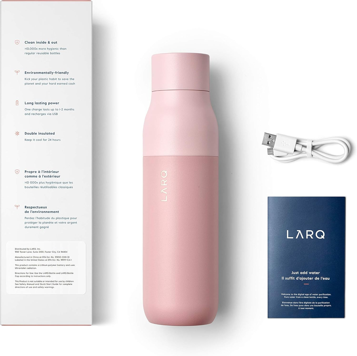 LARQ Bottle - Self-Cleaning and Insulated Stainless Steel Water Bottle with Award-winning Design ... | Amazon (US)