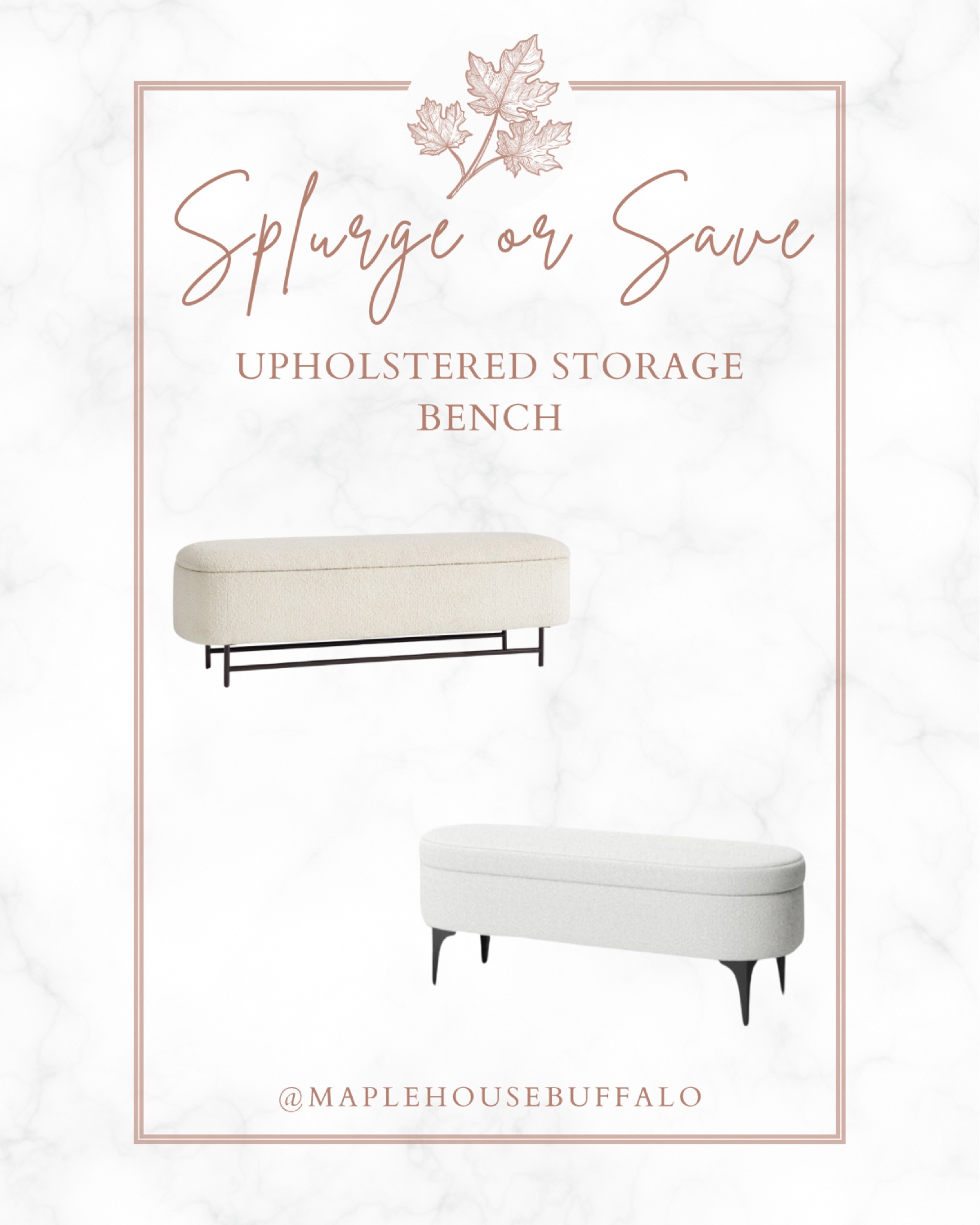 Save vs Splurge - these upholstered ottoman storage benches are perfect at the end of your bed or in an entryway!

Primary bedroom bench, Master bedroom bench, entryway bench 

#LTKSaleAlert #LTKHome #LTKStyleTip