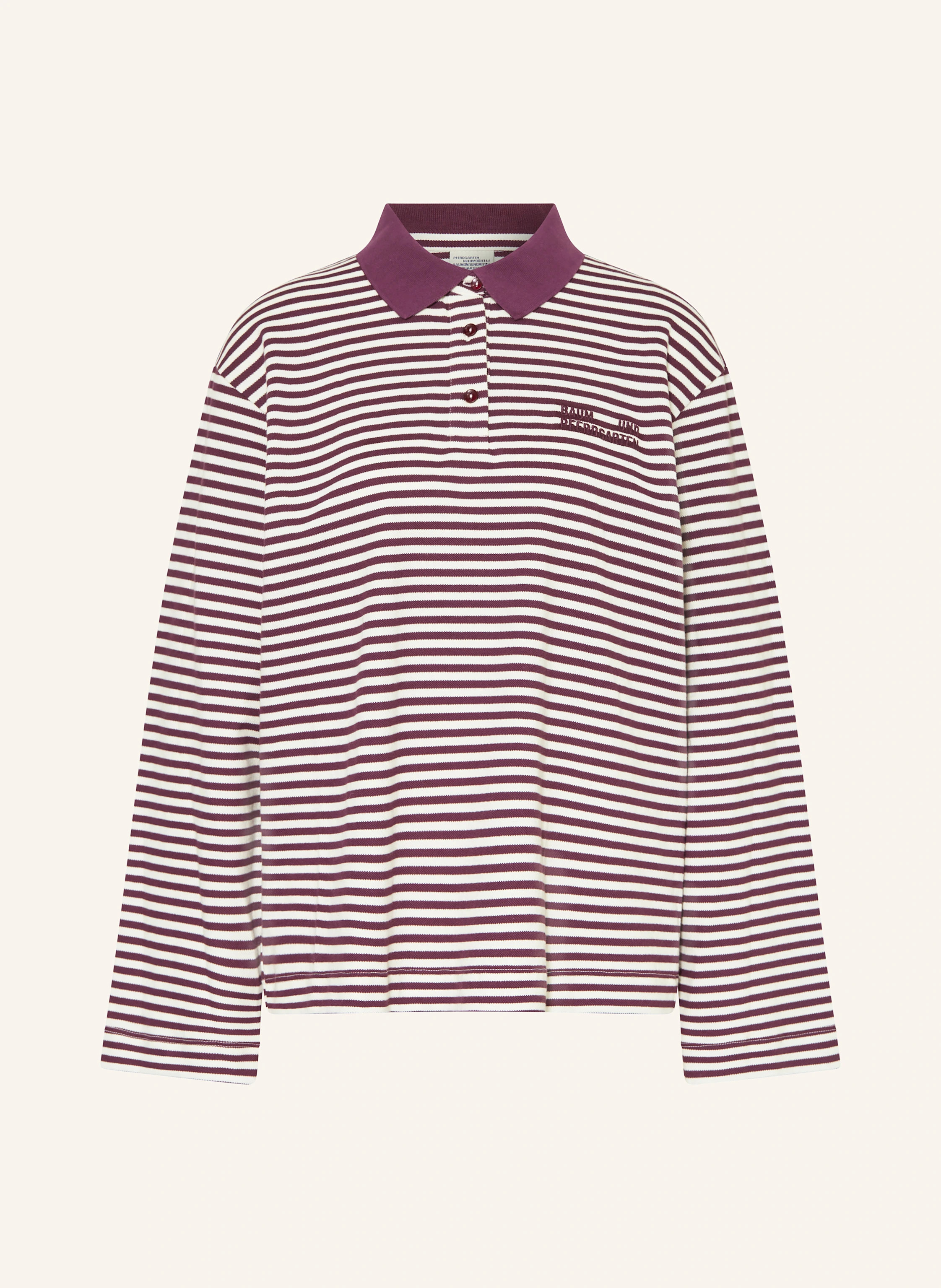BAUM UND PFERDGARTEN Piqué-Poloshirt JEANNE Loose Fit in dunkellila/ creme | Breuninger (DACH)
