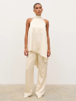 Breya Tailored Trousers - Oyster | Pretty Lavish (UK)