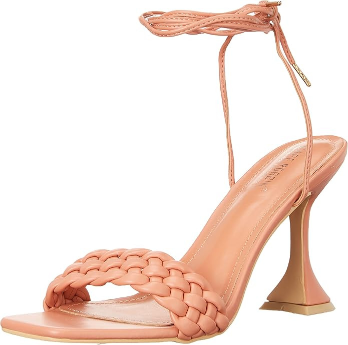 Cape Robbin Curve Sexy Woven High Heels for Women, Square Open Toe Shoes Heels | Amazon (US)