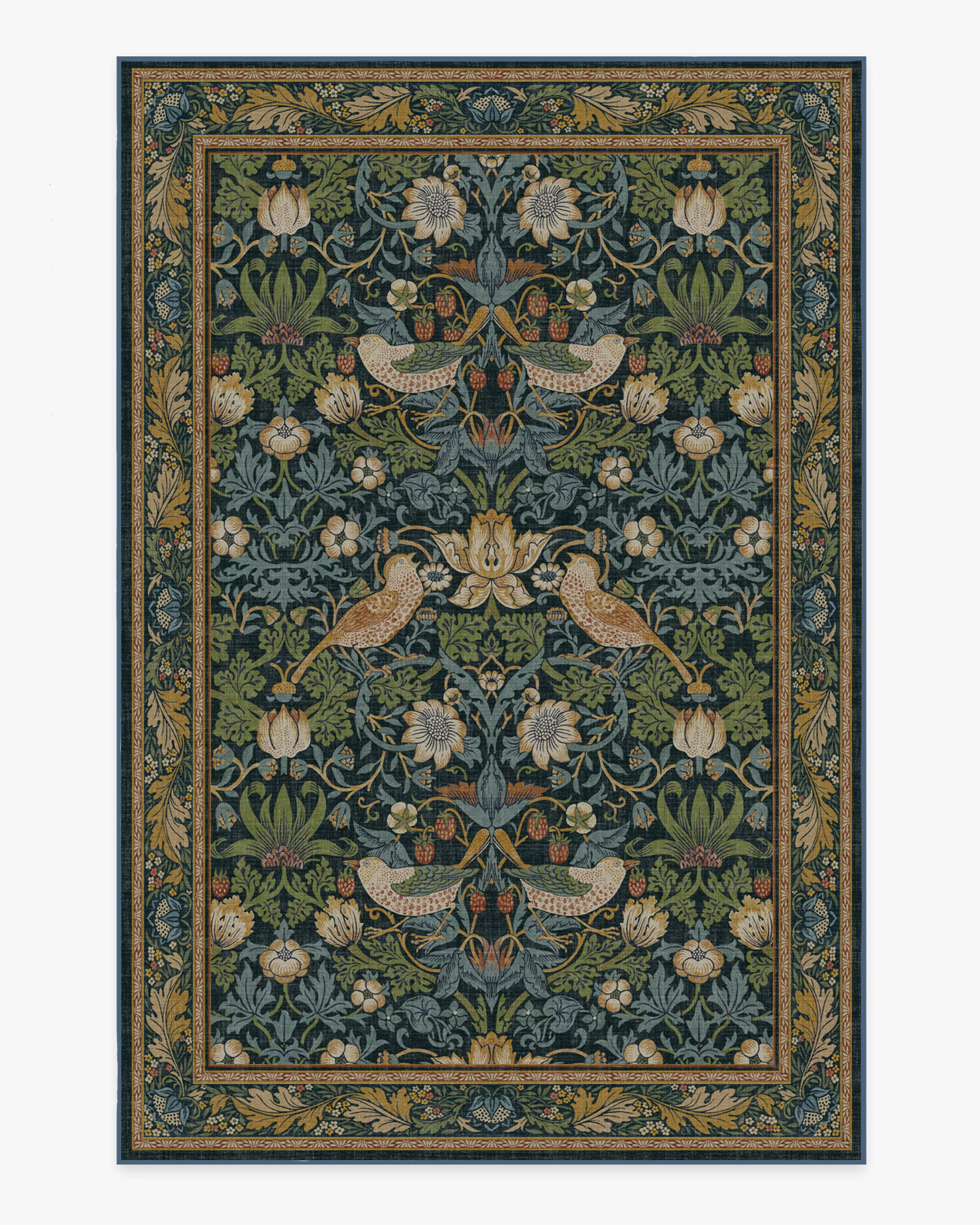 Morris & Co. Strawberry Thief Indigo Rug | Ruggable