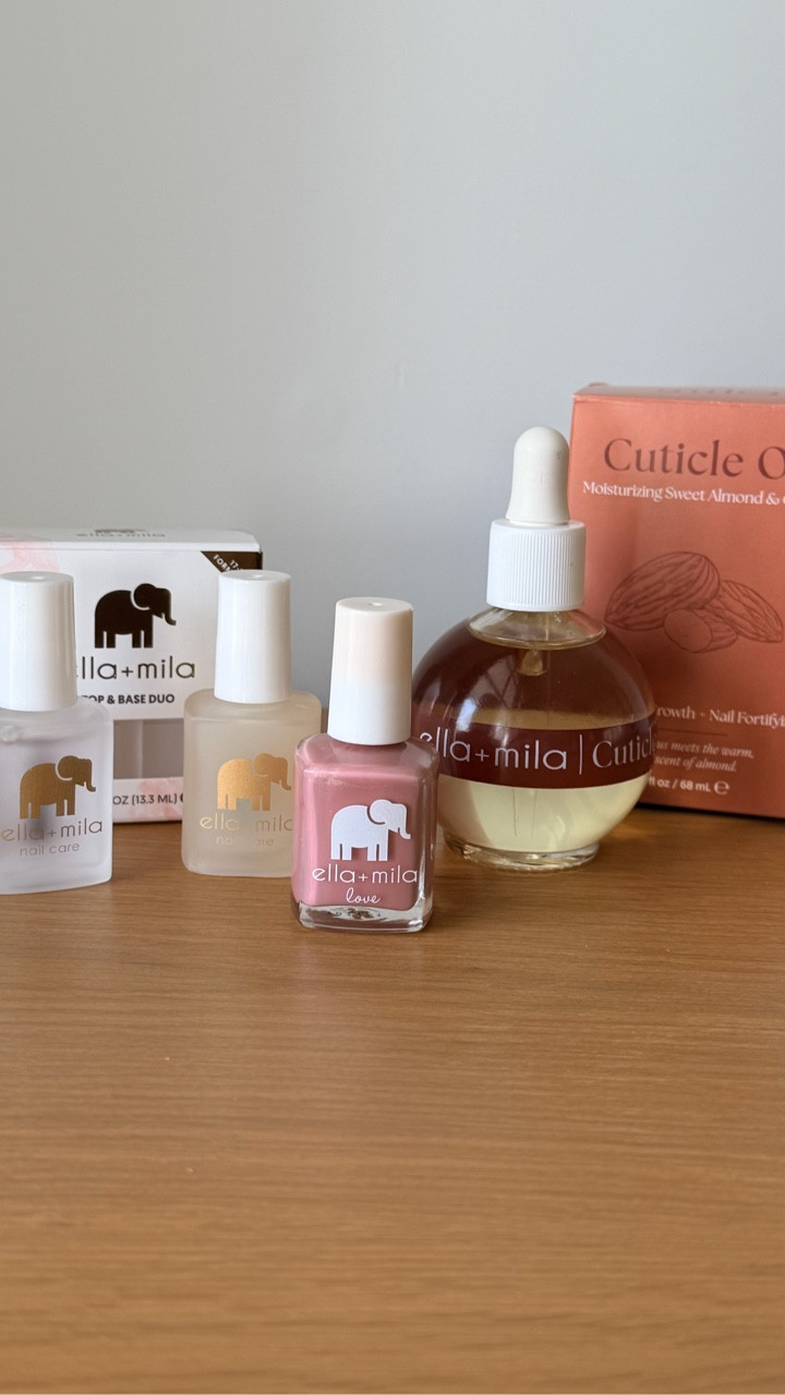 Being a girl mom is so much fun! I love watching Isla find things that she loves that we can do together, and at-home manis are at the top of her list! 

I am so thankful to partner with Ella + Mila to be able to give my girl the cutest nails without worrying about the toxic, yucky stuff that can come with nail care products! They are vegan, cruelty-free, 17-free, and made in the USA! #ad 

I also love how quickly their products dry so I don’t worry about her smudging her polish! We used the base coat + top coat duo, the polish color Sugar Fairy, and finished with the Sweet Almond and Castor Cuticle Oil! I’ll be using this on my nails daily, it is SO moisturizing!

Comment the word ‘NAILS’ and I’ll send you a link to shop all of these products directly on my LTK Shop!

#ellamilapartner @shop.ltk #liketkit

#LTKgrwm #LTKselfcare #LTKmomlife