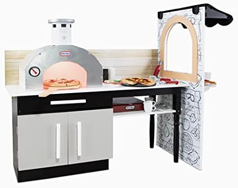 Little Tikes Real Wood Pizza Restaurant Wooden Play Kitchen Cook and Serve with Realistic Lights ... | Amazon (US)