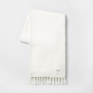 Knotted Fringe Throw Blanket White - Hearth & Hand™ with Magnolia | Target