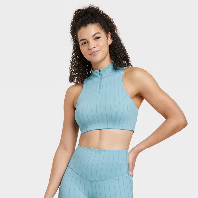Women's High Neck Zip-Up Bra - JoyLab™ | Target