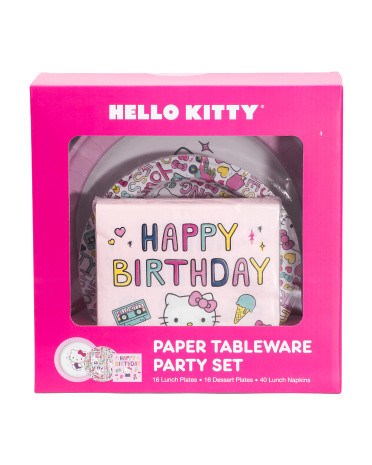 16pc Party Tableware Dinner Plates And Napkins | TJ Maxx