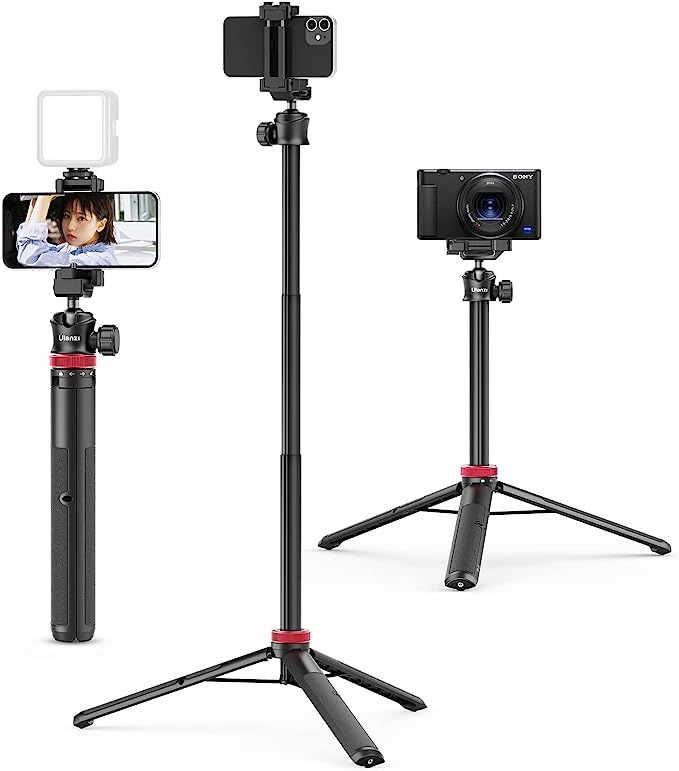 ULANZI MT-44 Extendable Phone Tripod, 59" Selfie Stick Phone Vlog Tripod Stand with 2 in 1 Phone ... | Amazon (US)
