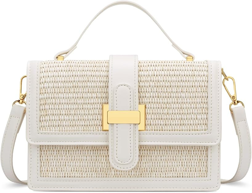 KKXIU Crossbody Bags for Women - Top Handle Purses for Lady, Leather Handbags Shoulder Clutch wit... | Amazon (US)