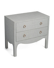 30.5in Linen Wrap Swoop 2 Drawer Side Table | Marshalls