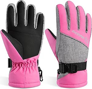 Walsking Kids Winter Snow&Ski Gloves-3M Thinsulate Waterproof Cold Weather Youth Gloves for Skiin... | Amazon (US)