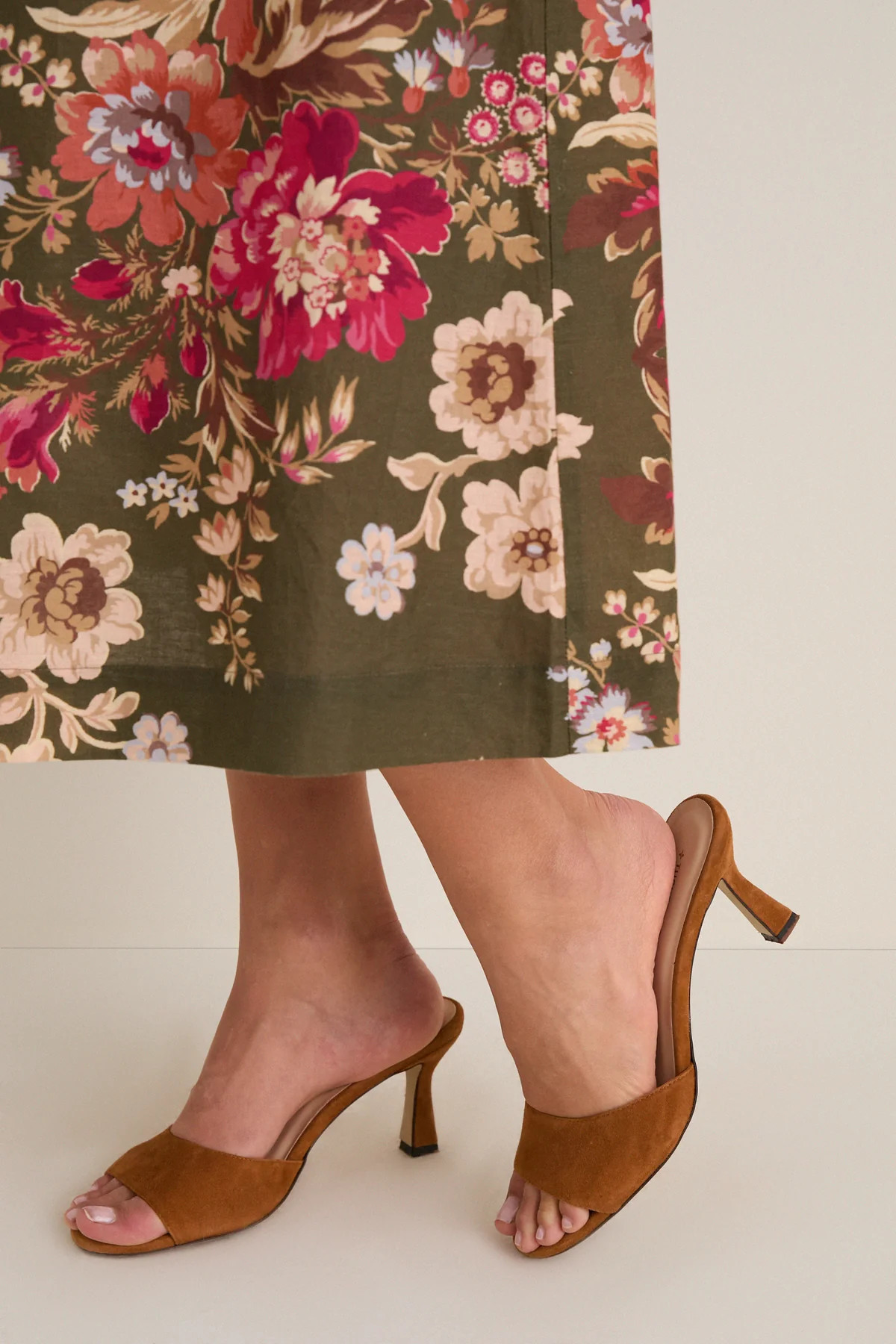Cognac Suede Sky Heels | Tuckernuck (US)