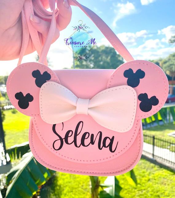 Personalized Mini Leather Crossbody Purse With Minnie Mouse | Etsy | Etsy (US)