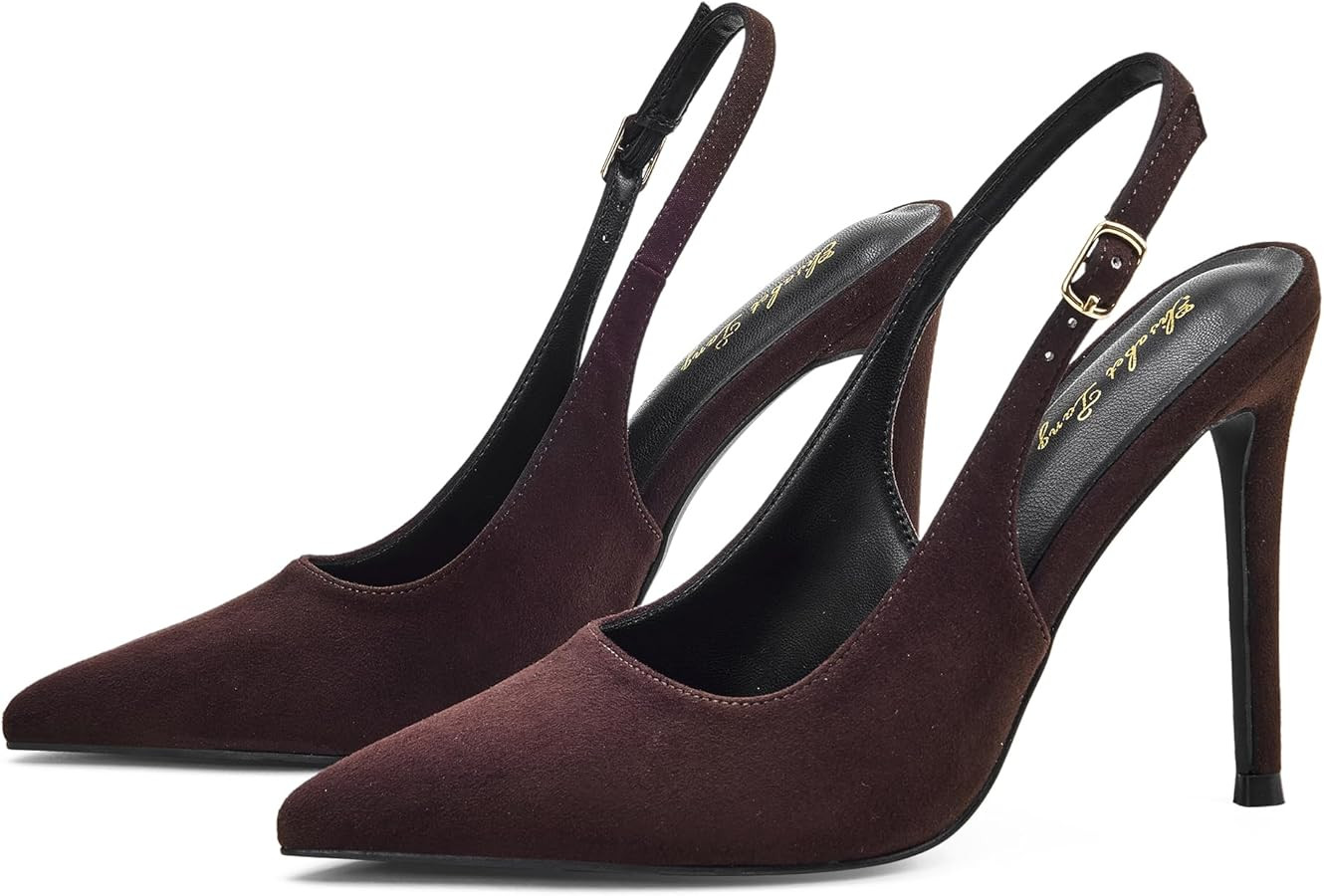 Elisabet Tang Women's Elegant 4.1 in Pumps Sexy Closed Toe Stilettos Classic Pointed Toe Heels Ad... | Amazon (US)