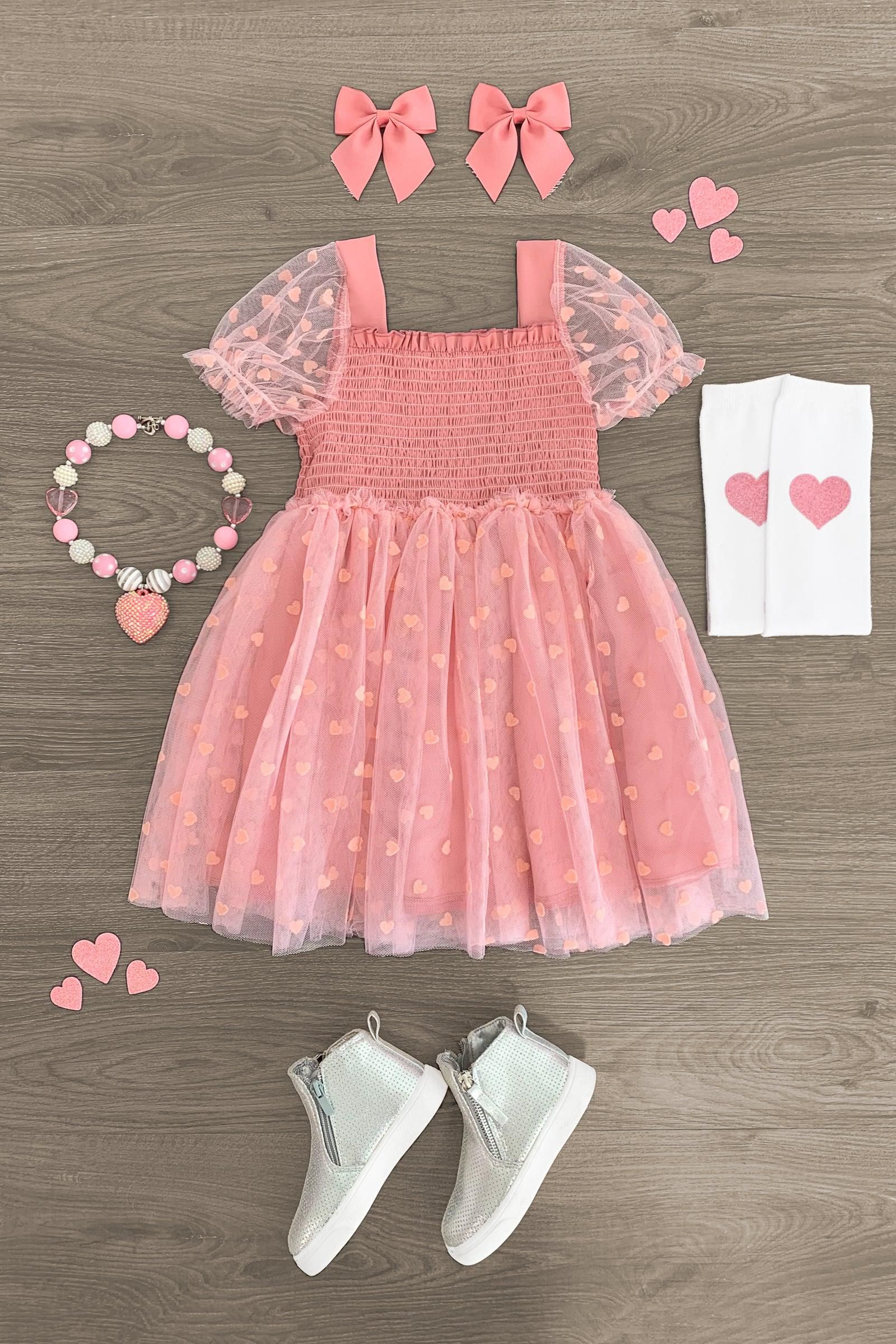 Heart Tulle Dress for Valentine's - Two Colors! | Sparkle In Pink